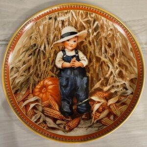 Jessie Willcox Smith Thanksgiving Collector's Art Plate with Certificate